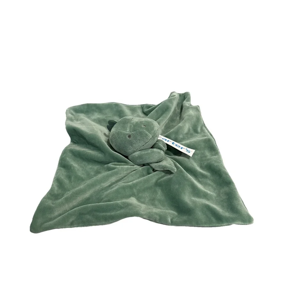 NWT‎ Carters Baby Green Dinosaur Lovey Cuddle Plush Security Blanket Infant Gift